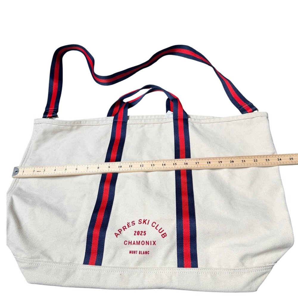 Anthropologie Après Ski Club XL Canvas Tote Bag NWT Nautical - Picture 5 of 6